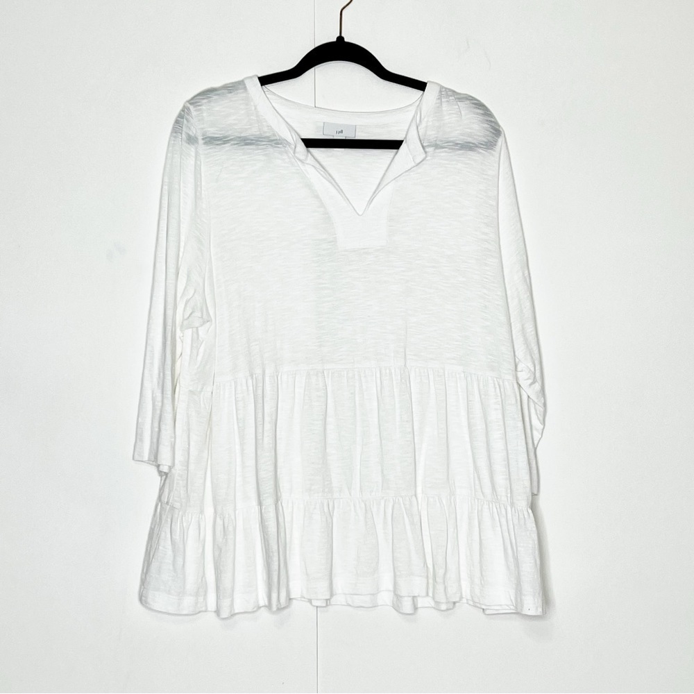 J.Jill White‎ Tiered Tunic Top